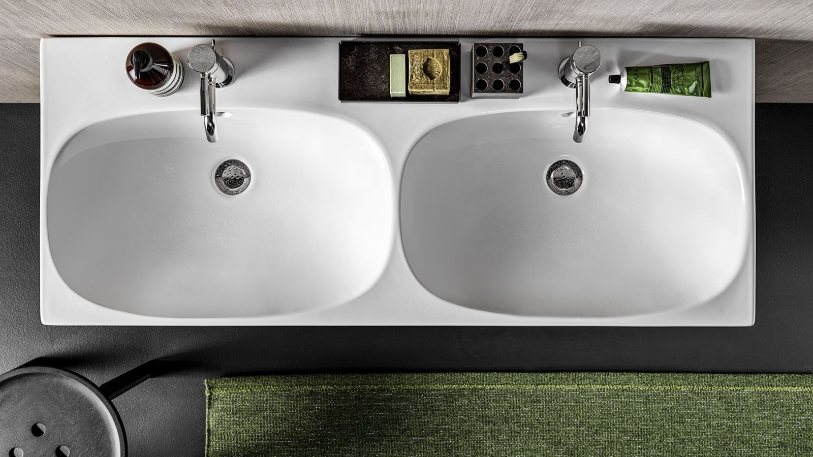 Dvojité umývadlo Geberit Acanto Dvojité umývadlo Geberit Acanto