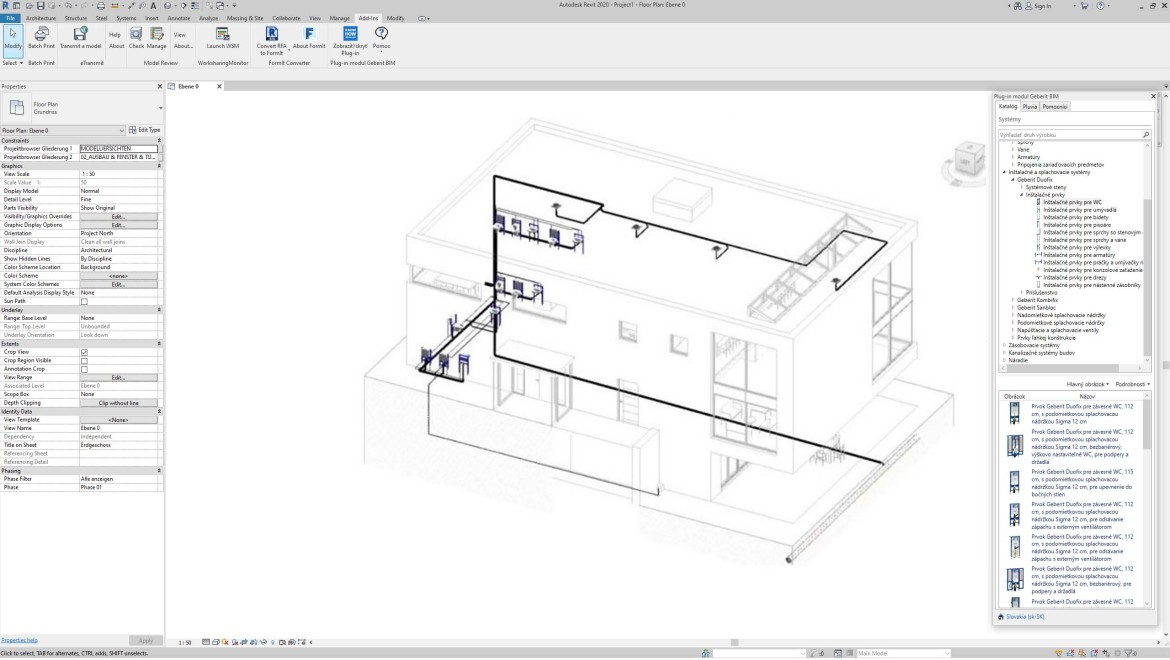 Štruktúra výrobkov v module Katalóg v Autodesk® Revit®