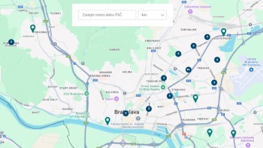 mapa lokátora