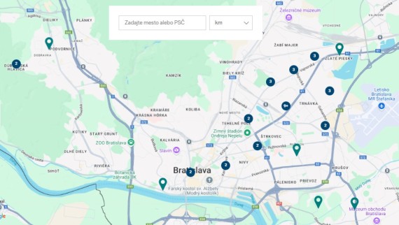 mapa lokátora mapa lokátora