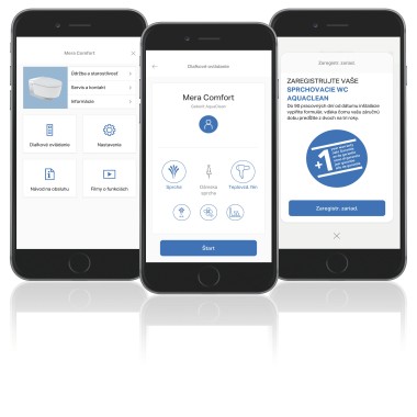 Aplikácia Geberit Home App pre sprchovacie WC Aplikácia Geberit Home App pre sprchovacie WC