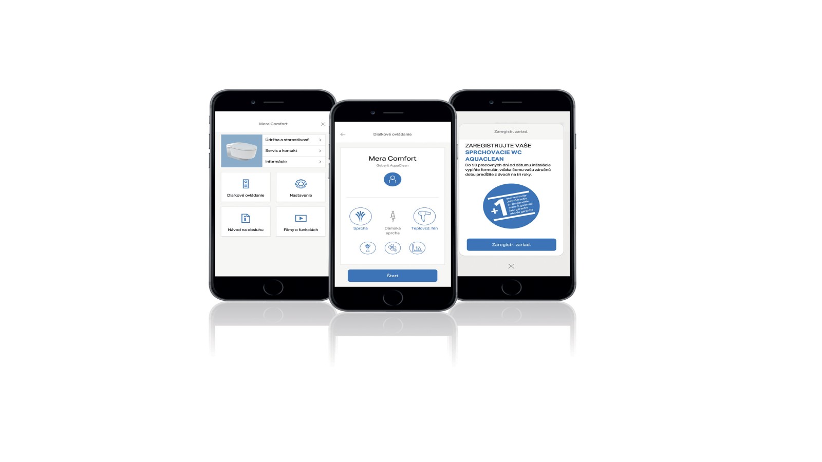 Geberit Home na displeji