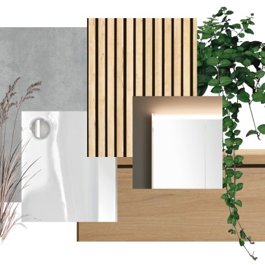 Moodboard designu 6x6 (© Bjerg Arkitektur)