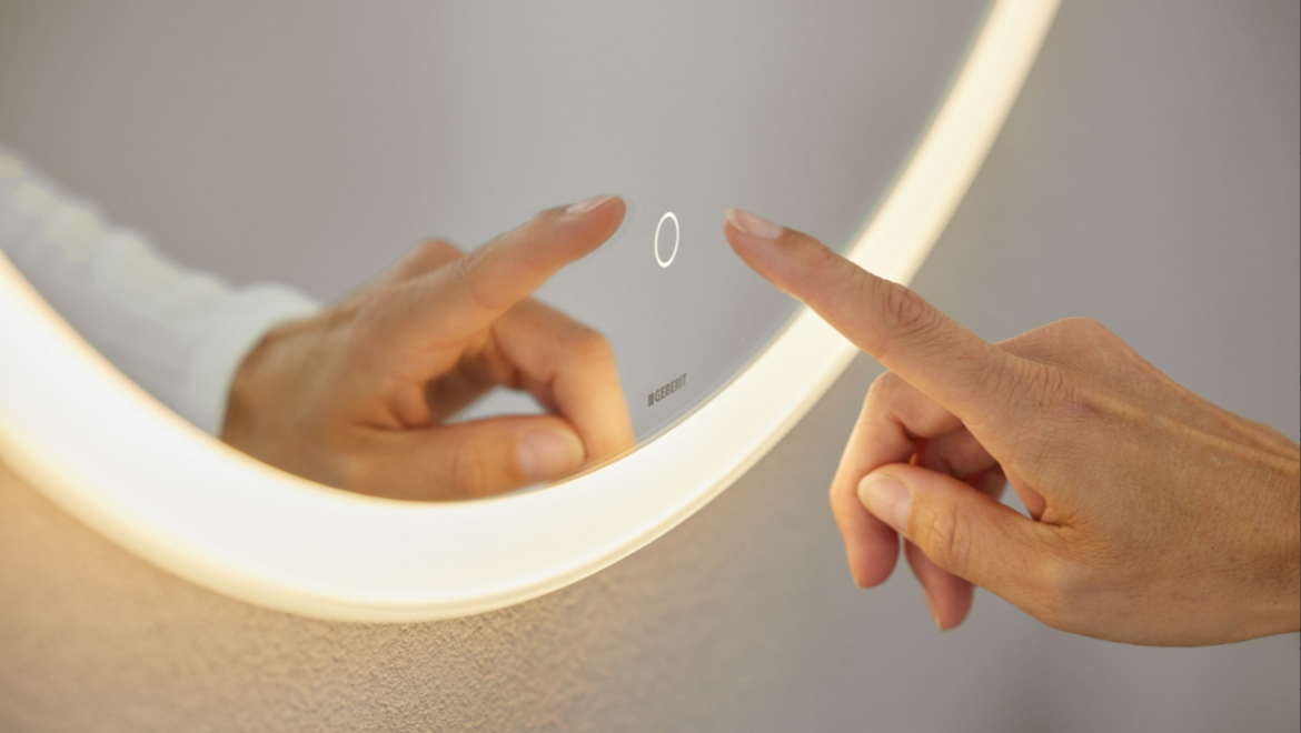 Zrkadlo Option Round s dotykovým senzorom (© Geberit)