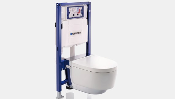 Prvok Geberit Duofix pre závesné toalety s Geberit AquaClean Mera