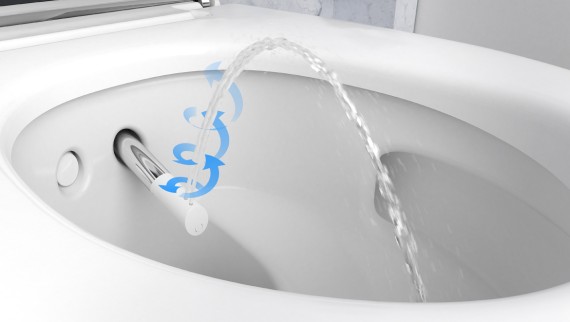 Sprchovacia toaleta Geberit AquaClean s technológiou sprchovania WhirlSpray