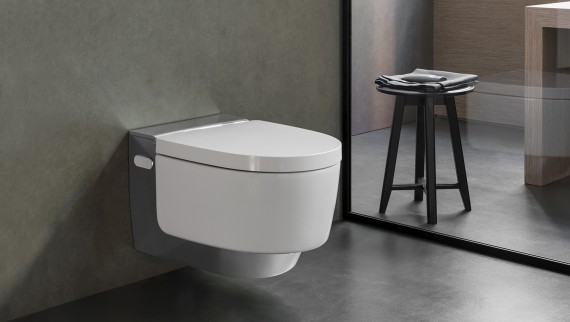 Geberit AquaClean Mera harmonicky zapadne do každej kúpeľne vďaka svojmu dizajnu Geberit AquaClean Mera harmonicky zapadne do každej kúpeľne vďaka svojmu dizajnu