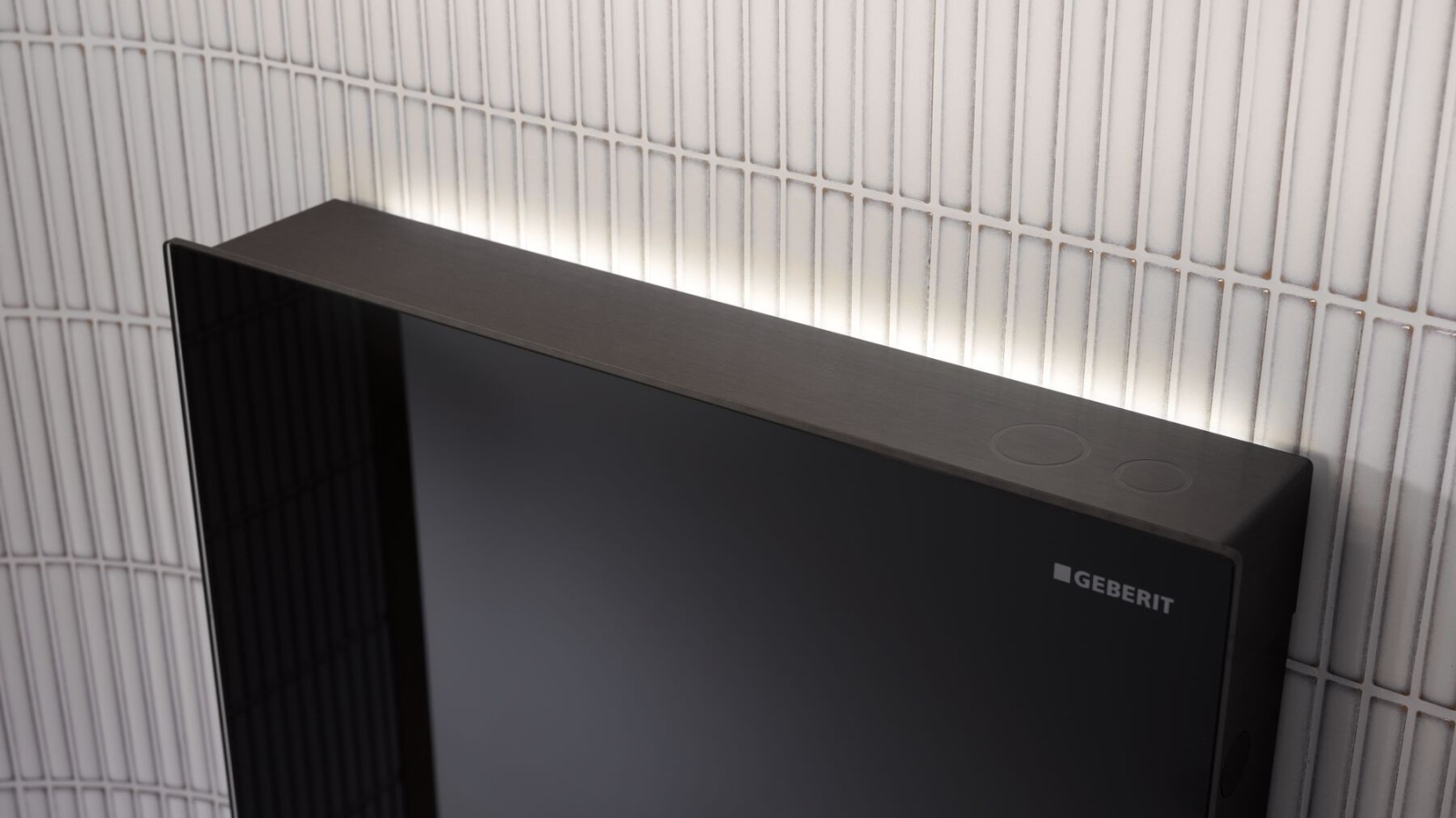 Geberit Monolith Plus s osvetlením ComfortLight a s čiernym predným sklom (© Geberit) Geberit Monolith Plus s osvetlením ComfortLight a s čiernym predným sklom (© Geberit)