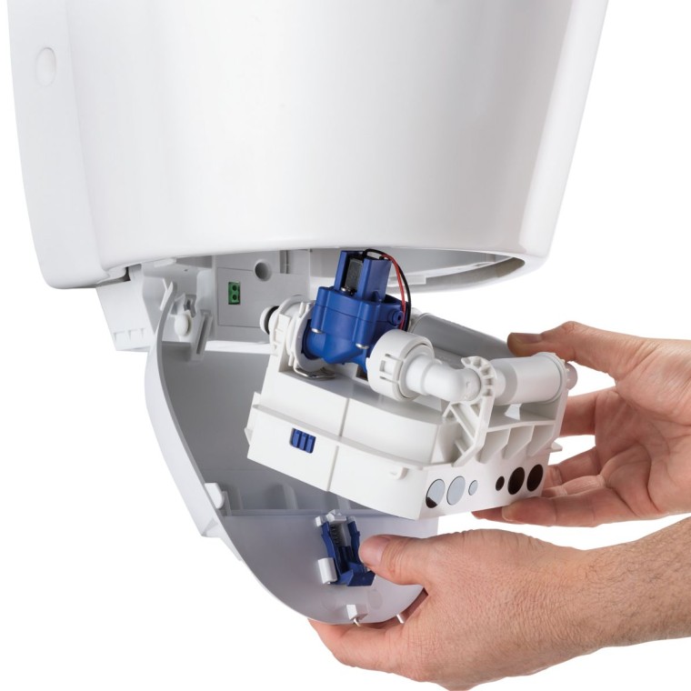 Riadiaca jednotka pisoáru Geberit v dokovacej stanici Riadiaca jednotka pisoáru Geberit v dokovacej stanici