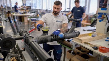Prefabrikácia zvukovo izolačného kanalizačného systému Geberit Silent-db20