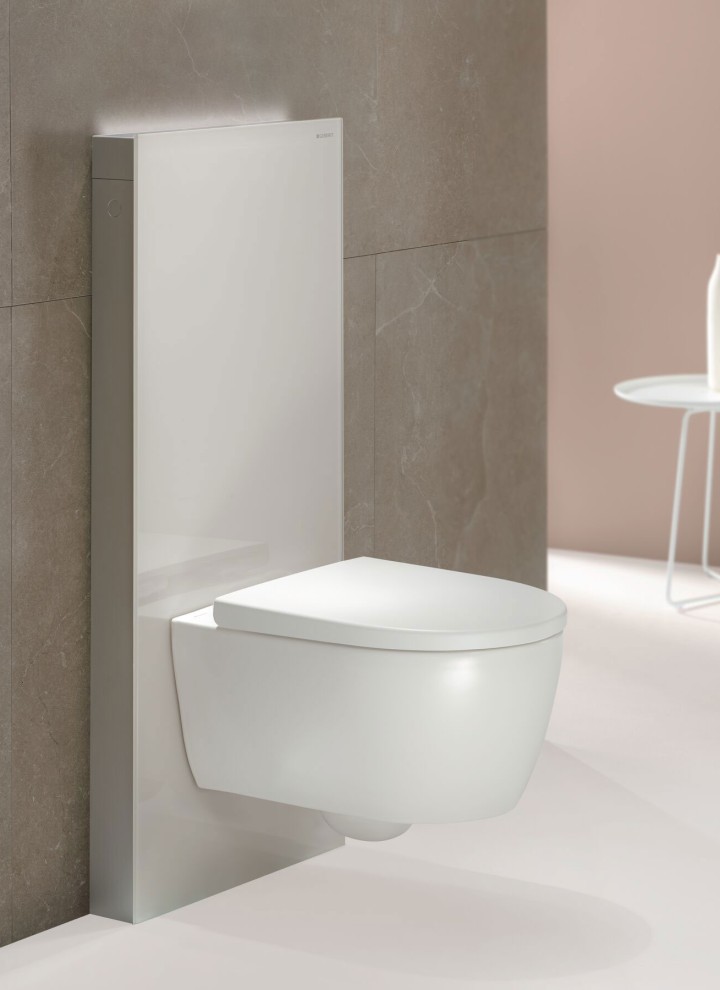 Geberit Monolith Plus je splachovacia nádržka určená na umiestnenie pred stenu Geberit Monolith Plus je splachovacia nádržka určená na umiestnenie pred stenu