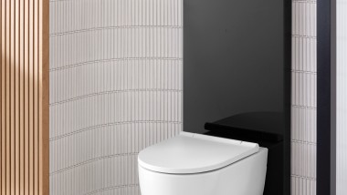 WC iCon na sanitárnom module Monolith v dizajne betón