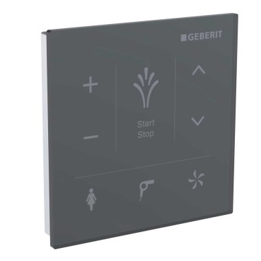 Čierny nástenný ovládací panel pre sprchovacie WC Geberit AquaClean Mera Čierny nástenný ovládací panel pre sprchovacie WC Geberit AquaClean Mera