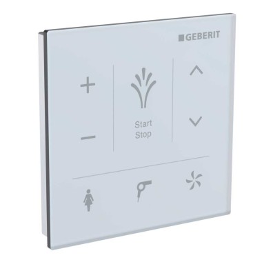 Biely nástenný ovládací panel pre sprchovacie WC Geberit AquaClean Mera Biely nástenný ovládací panel pre sprchovacie WC Geberit AquaClean Mera