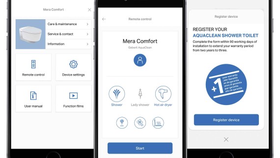 Aplikácia Geberit Home Aplikácia Geberit Home