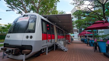 Hotel Train Pod v Singapure (© Watson Lau)