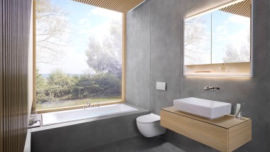 V kúpeľni s rozlohou 6 metrov štvorcových by ste mali cítiť pokoj a pohodu (© Geberit)
