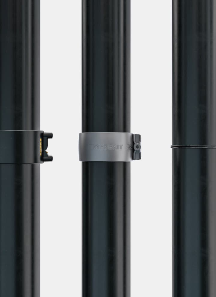 Geberit Silent-db20 možno inštalovať pomocou rôznych technológií spájania Geberit Silent-db20 možno inštalovať pomocou rôznych technológií spájania