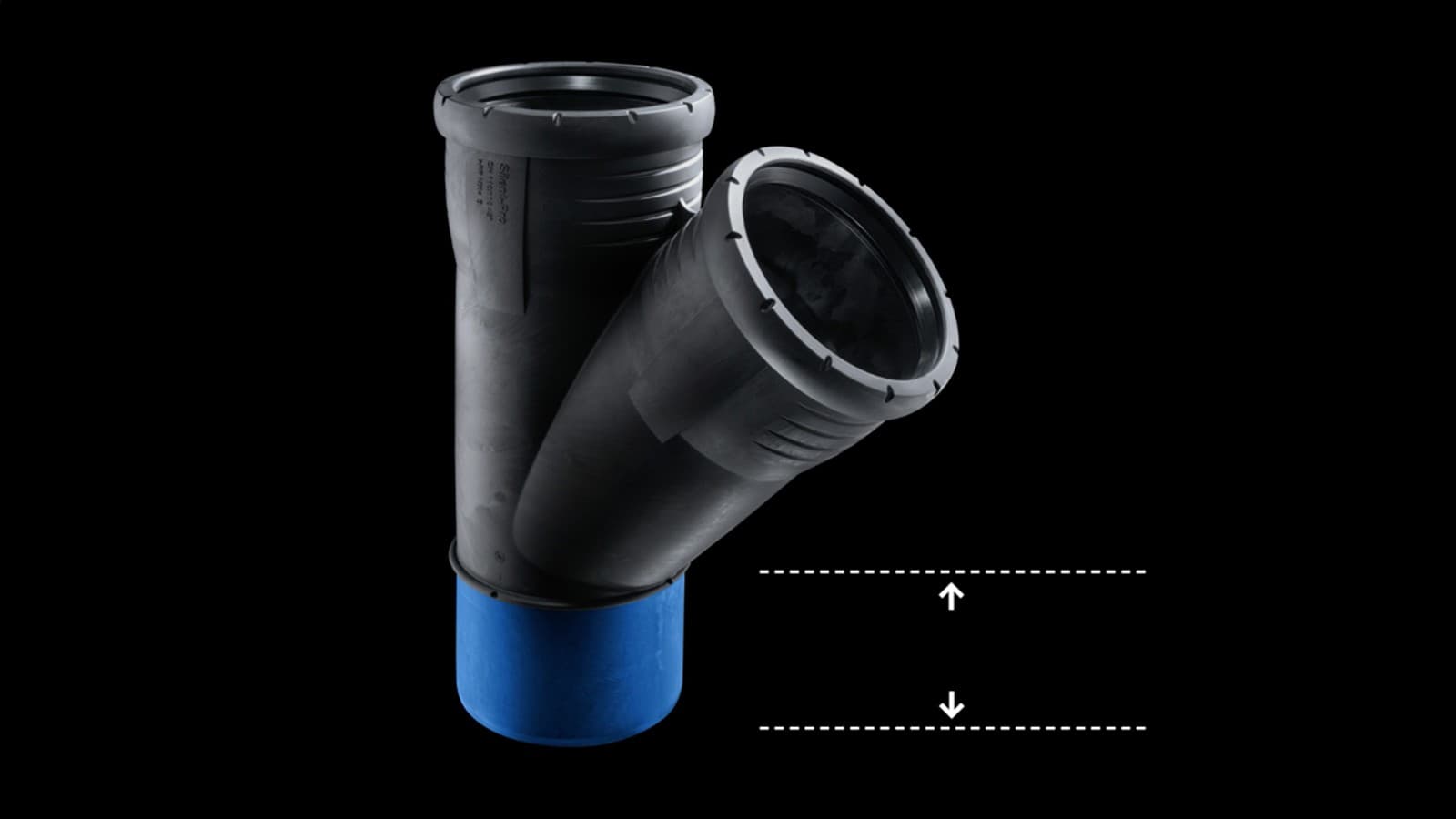 Veľkorysá hĺbka zasunutia zvyšuje spoľahlivosť spojov Geberit Silent-Pro. Veľkorysá hĺbka zasunutia zvyšuje spoľahlivosť spojov Geberit Silent-Pro.