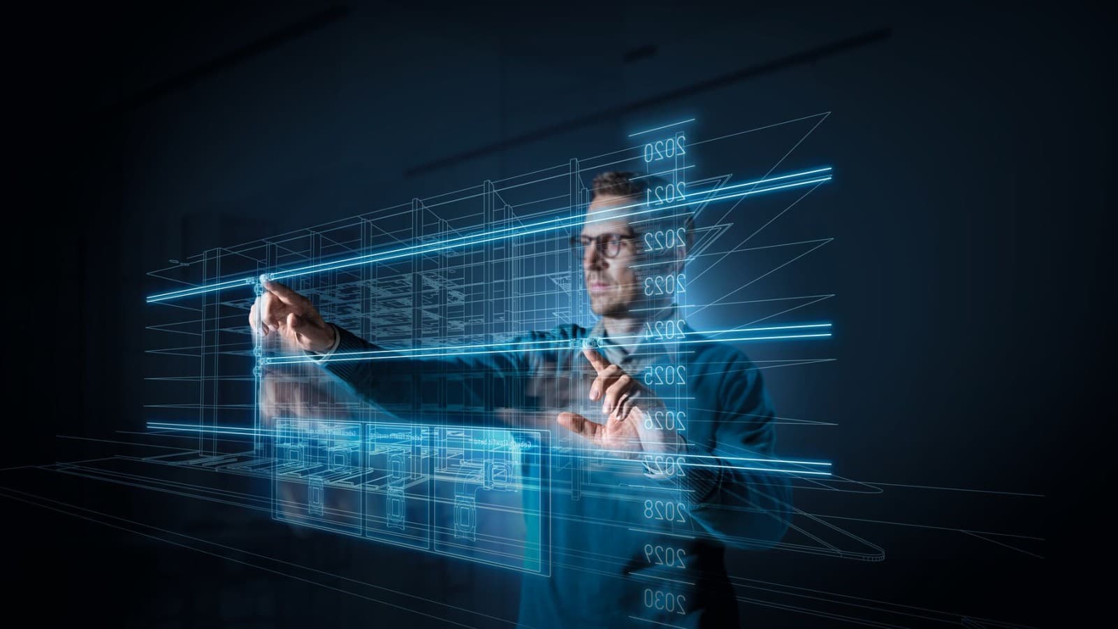 Projektant pred obrazovkou Projektant pred obrazovkou